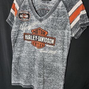 Harley-Davidson Gray and Orange Kids Shirt